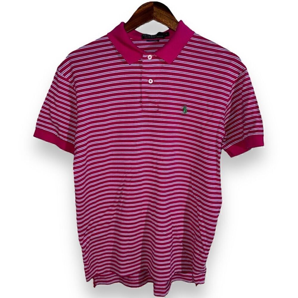 Polo Ralph Lauren Pink Pima Cotton Mesh Polo Shirt Size S